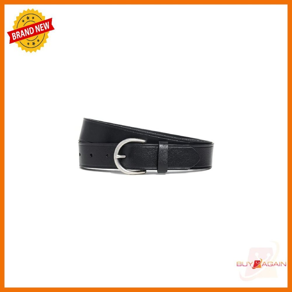 Women's Medium Leather Belt With Silver Buckle - 1.25in Width